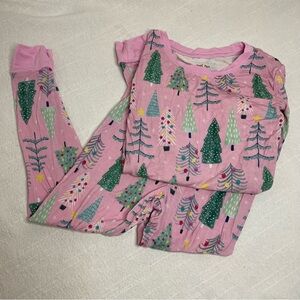 Little Sleepies Pink Twinkling Trees Pajamas 3T